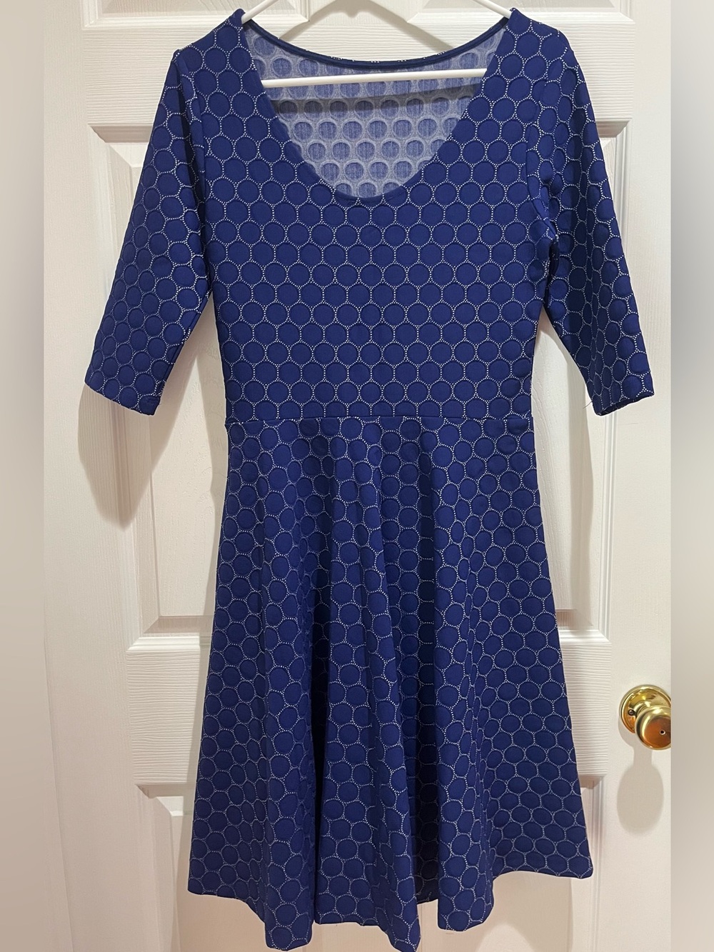 Leota Women's Circle A-Line Dress Navy Blue Leota Luxe Size S